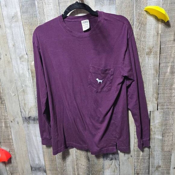 Victoria's Secret PINK Maroon McBling Sequin Tee - Picture 1 of 6